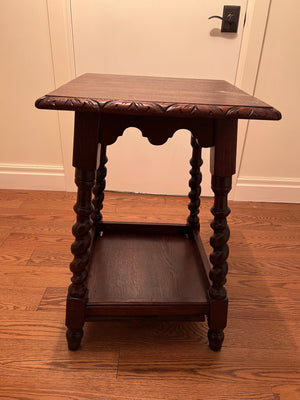Barley Twist Oak Wood Accent Table