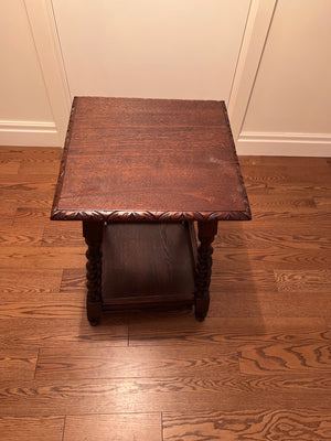 Barley Twist Oak Wood Accent Table