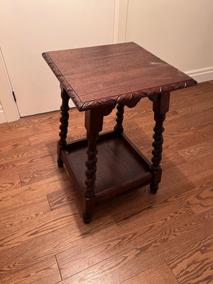 Barley Twist Oak Wood Accent Table