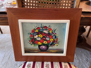 Small Original Oil Painting Flowers- by Cordea