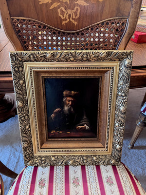 Original Art 'Weighing Gold Coins' by Max