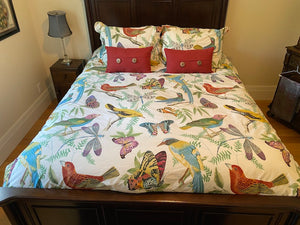 Butterfly/Birds Duvet Cover + 2 Pillow Cases