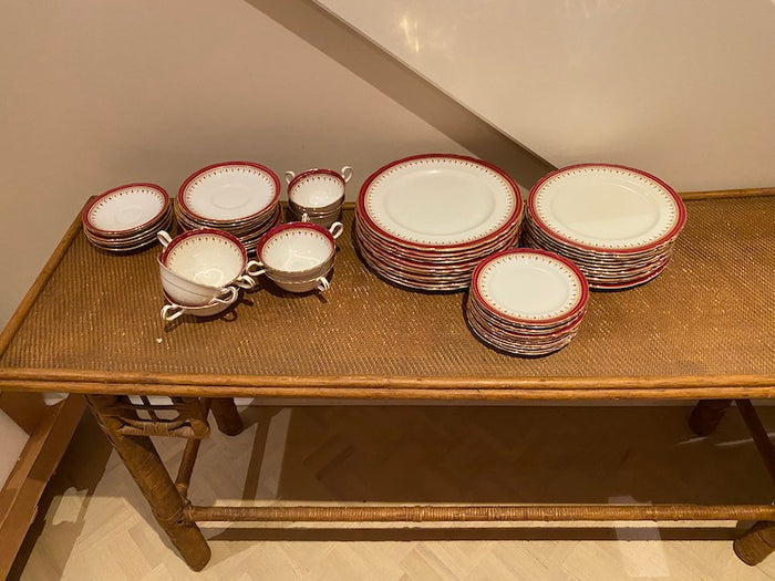 Aynsley Bone China "Durham 1646"- Red/Gold/White Lot