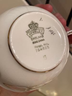 Aynsley Bone China "Durham 1646"- Red/Gold/White Lot
