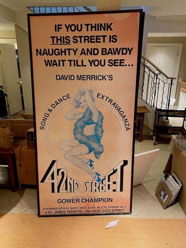 Vintage 42nd Street Broadway Musical Large Framed Poster