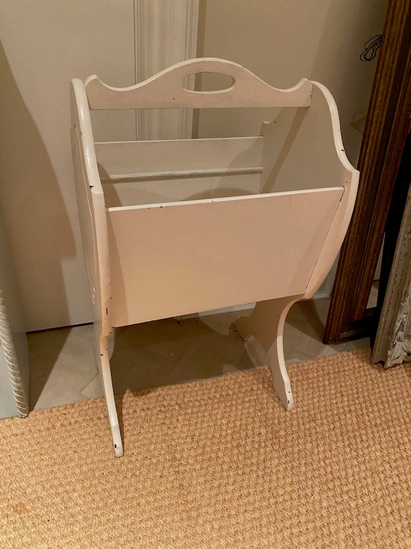 Gibbard Walnut Magazine Rack, White