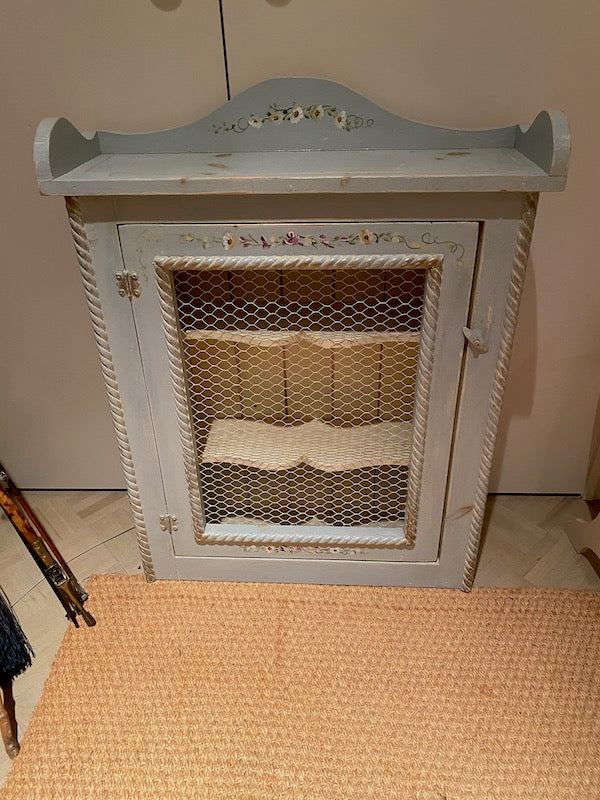 Light Blue Wood, Wall Mounted Cabinet