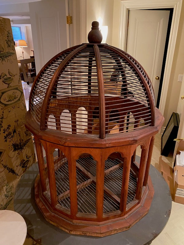 Antique Wood Victorian Bird Cage