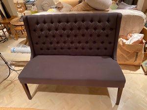 Black Tufted Banquet Bench