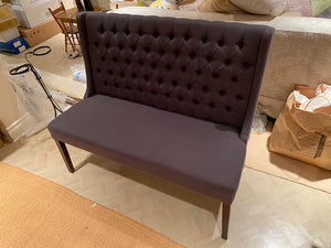 Black Tufted Banquet Bench