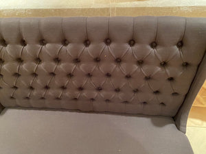Black Tufted Banquet Bench