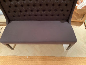 Black Tufted Banquet Bench