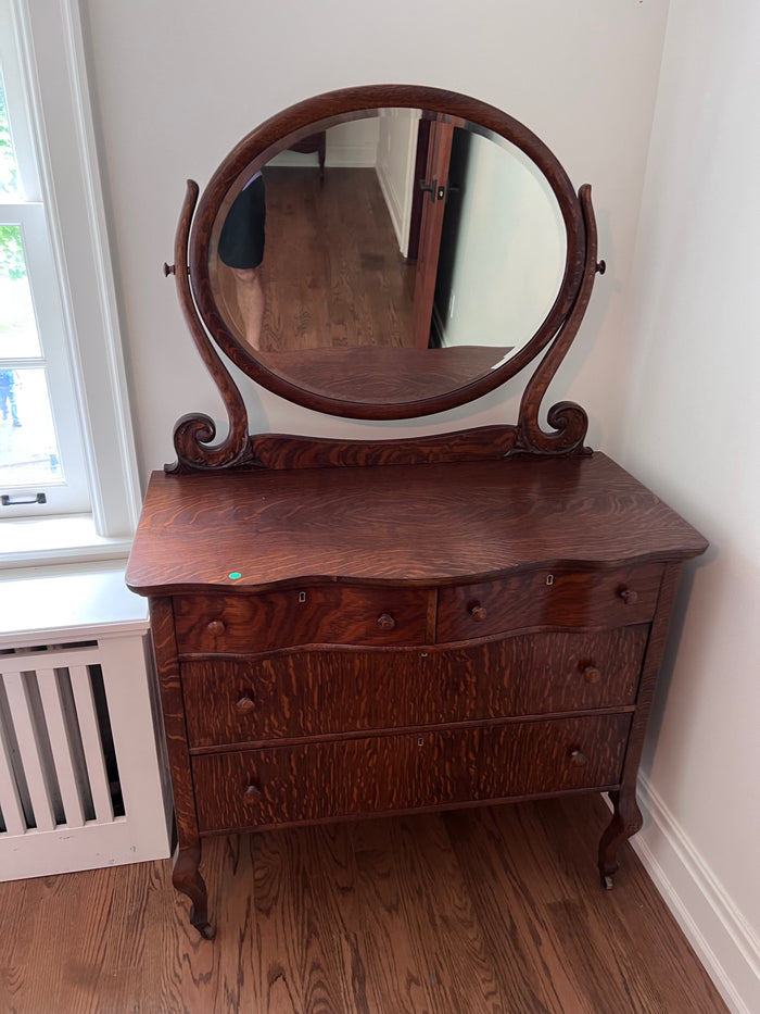 Antique Oak Dresser w/Mirror #2