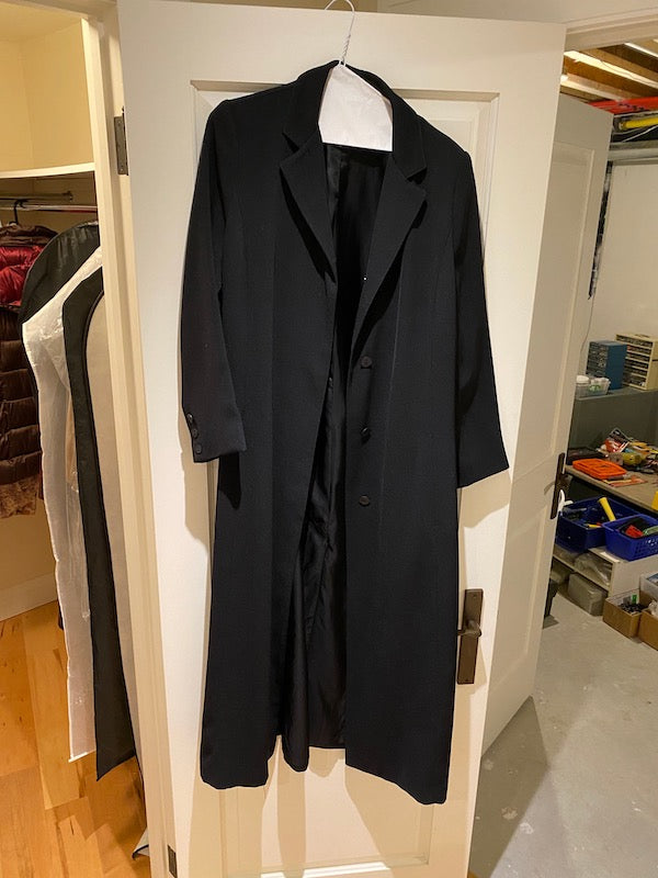 Women's Hilary Radley Black Long Coat - Main Image