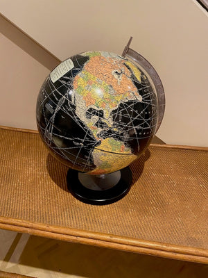 Vintage Black "Rand Mcnally" World Globe