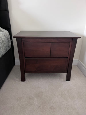PAIR OF ROCKLAND 3 DRAWER SOLID Maple NIGHTSTANDS by 'Munro's Furnishings'