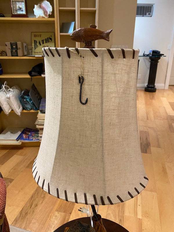 "Fishing" Wood Table Lamp