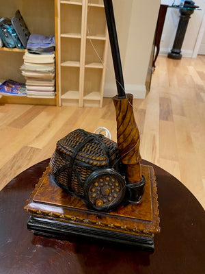 "Fishing" Wood Table Lamp