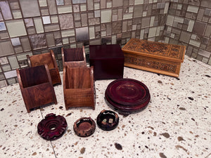 Miscellaneous Wood Stand and Box Lot