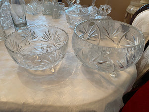 2 Footed Crystal Bowls