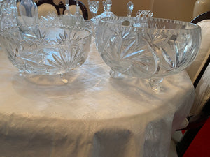 2 Footed Crystal Bowls