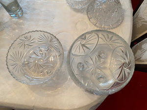 2 Footed Crystal Bowls