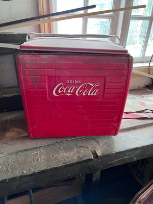 Vintage 1955 Coca Cola Cooler Manufactured by- St Thomas Metal Sign Ltd.