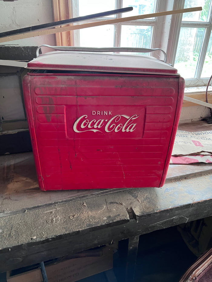 Vintage 1955 Coca Cola Cooler Manufactured by- St Thomas Metal Sign Ltd.