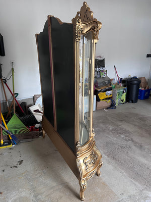 'Paradise Home Decor Furniture' Gold Wood Carved Large Cabinet