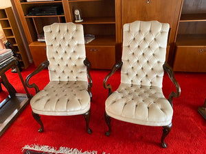 2 Vintage Tufted Armchairs from Lyric Furniture Ltd, Made in Montreal