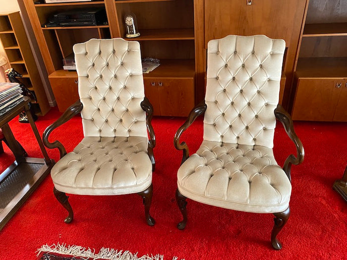 2 Vintage Tufted Armchairs from Lyric Furniture Ltd, Made in Montreal