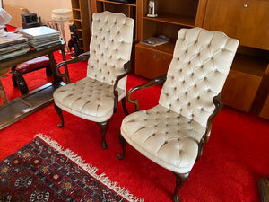 2 Vintage Tufted Armchairs from Lyric Furniture Ltd, Made in Montreal