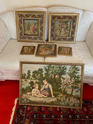 Vintage Wall Hanging Tapestry Lot