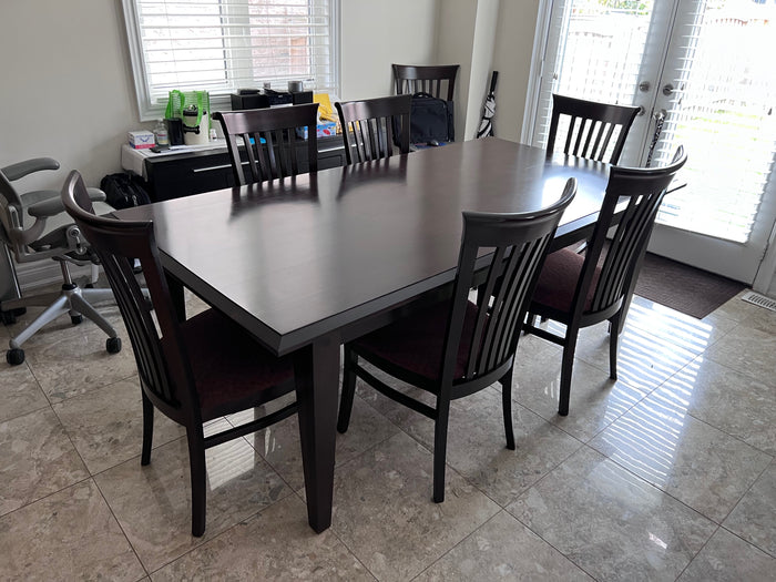Maple Kitchen Table + 8 Chairs by 'Munro's Furnishings'