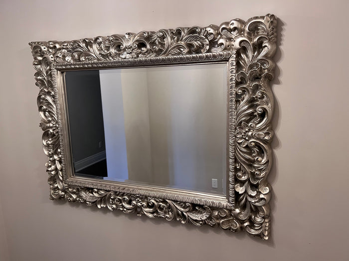 Silver Ornate Mirror