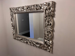 Silver Ornate Mirror
