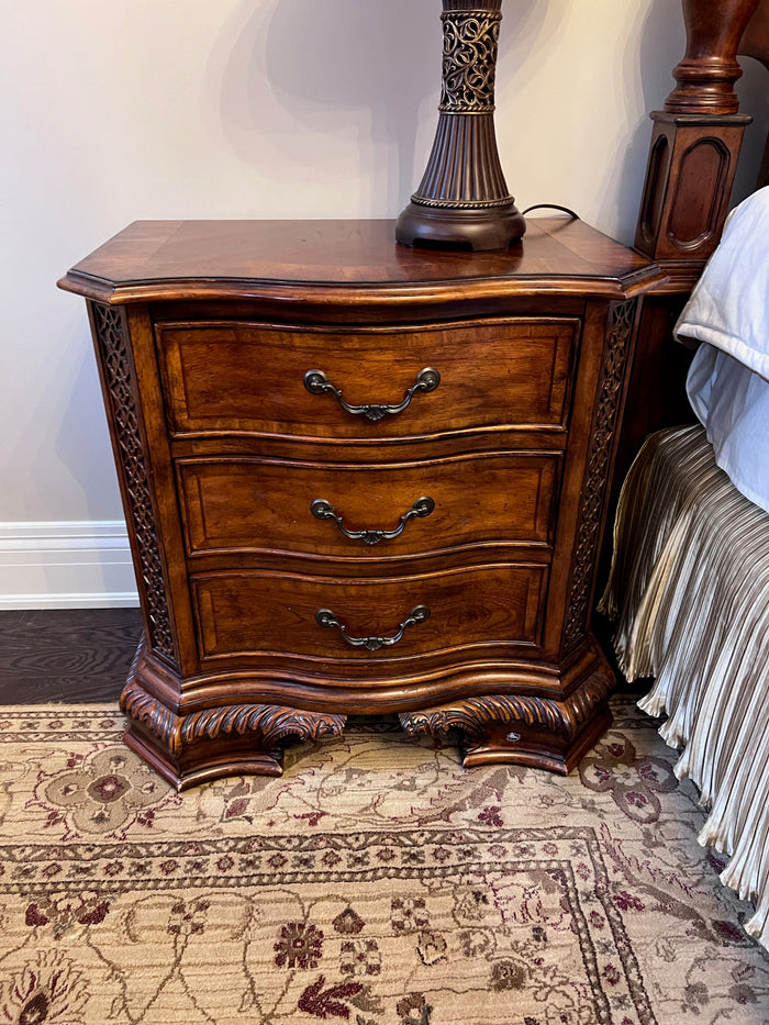 2 Ashley Furniture Chippendale Mahogany Nightstands