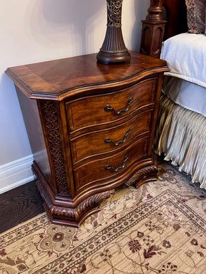 2 Ashley Furniture Chippendale Mahogany Nightstands