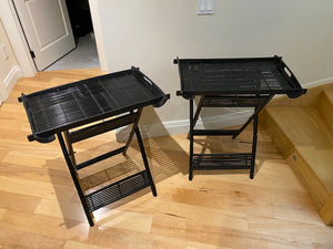 2 Black Tray Tables