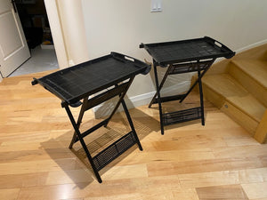 2 Black Tray Tables