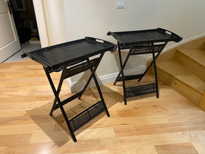 2 Black Tray Tables