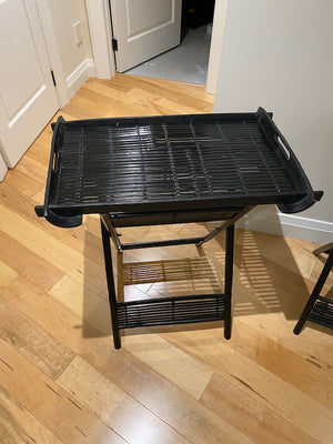 2 Black Tray Tables