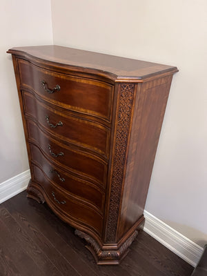 Ashley Furniture Chippendale Mahogany5 Drawer Highboy Dresser