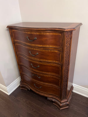 Ashley Furniture Chippendale Mahogany5 Drawer Highboy Dresser