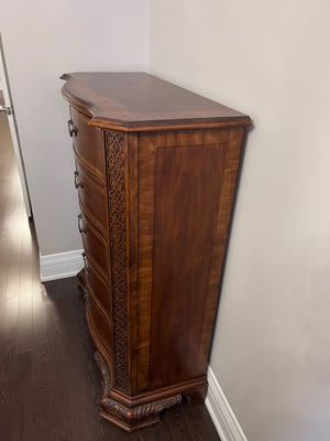Ashley Furniture Chippendale Mahogany5 Drawer Highboy Dresser