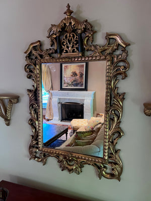 Authentic Handcrafted Gold Italian framed Mirror, from the "Roma Collection"