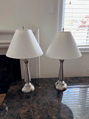 Pair of Silver Table Lamps