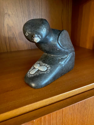Inuit Soapstone Carving by Henry Anauta
