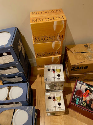 Brand New Boxed Plates & Glasses Lot