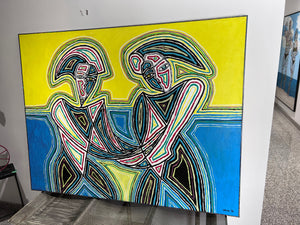 Original Acylic on Canvas by Michael Close- "Labela"